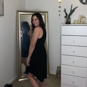 Women's Black Summer Dress with Pockets.